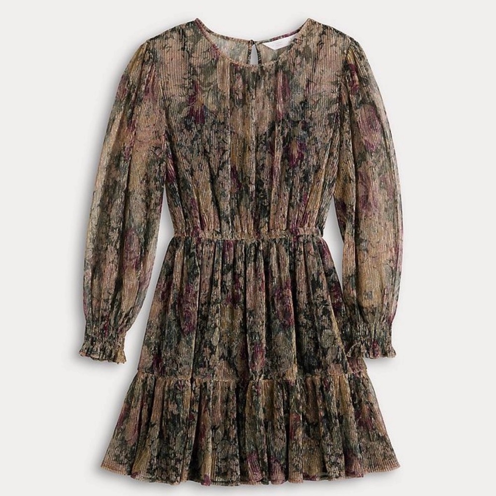 LC Lauren Conrad Floral Long Sleeve Dress